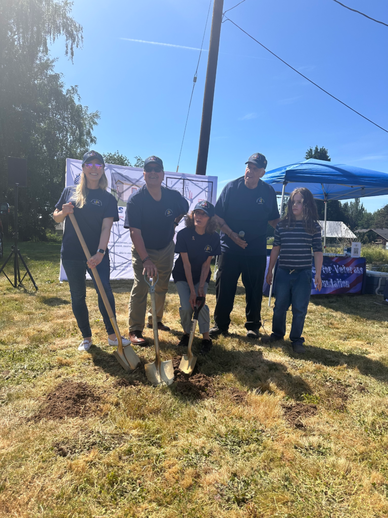 America for Veterans Foundation board members and family at the Veterans Village groundbreaking in 2025